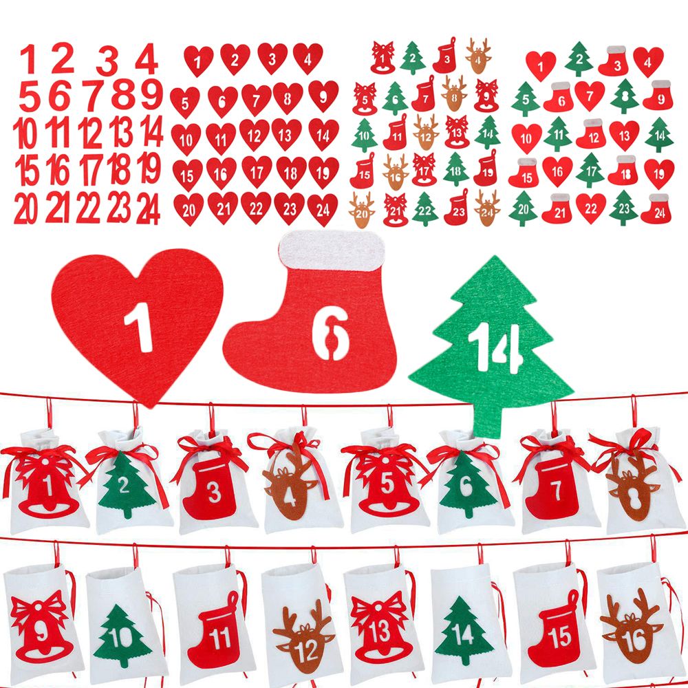 Advent Calendar Gift - 24Pcs/Bag Merry Christmas Advent Calendar 24