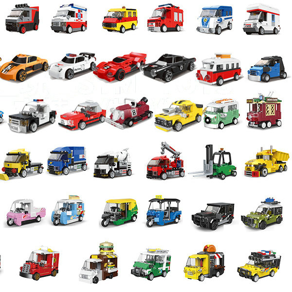 Lego Set Creator - DIY Racing Car Bus Engineering Vehicle