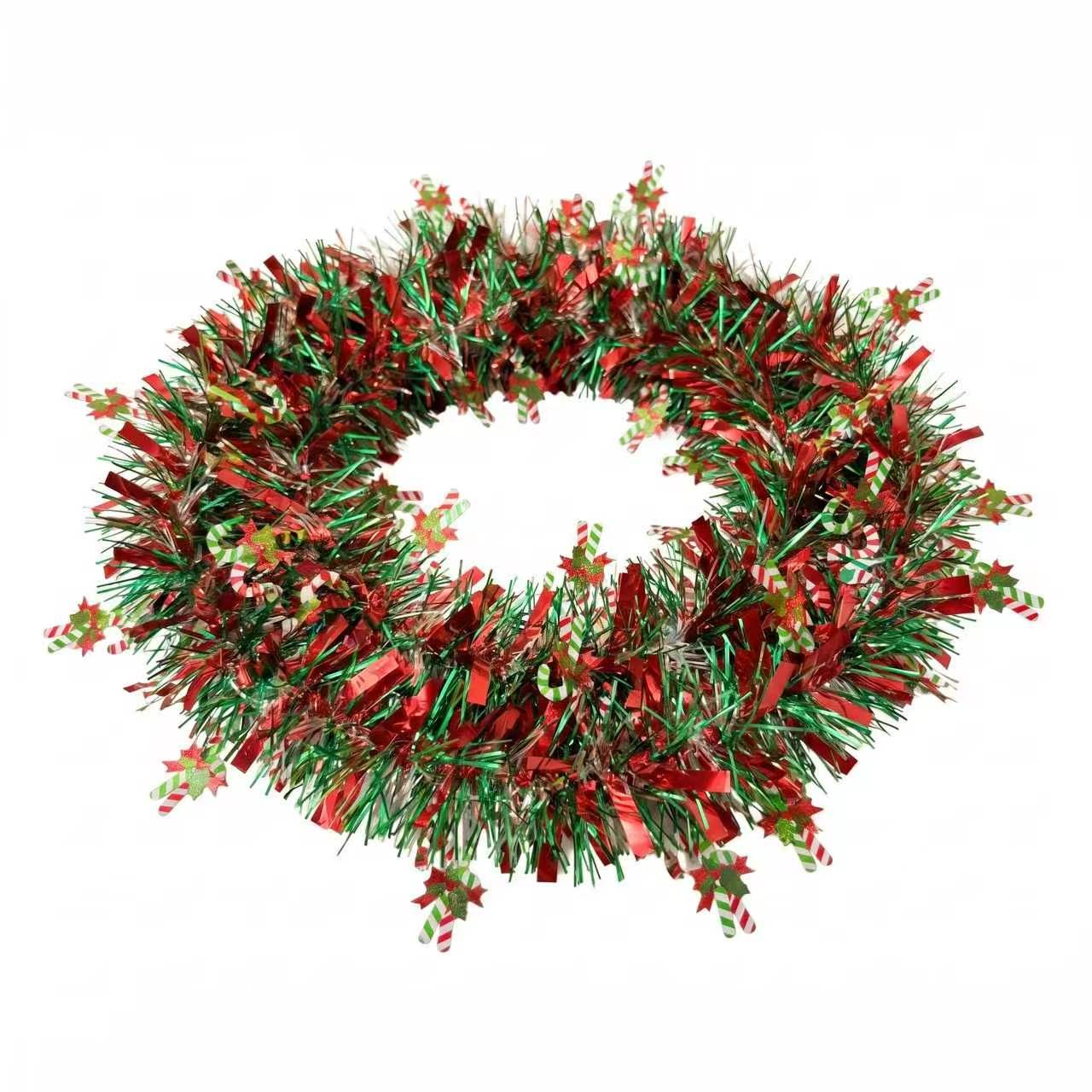 Tinsel Garland Decoration - Metallic Tinsel Garland Glitter Christmas Tree