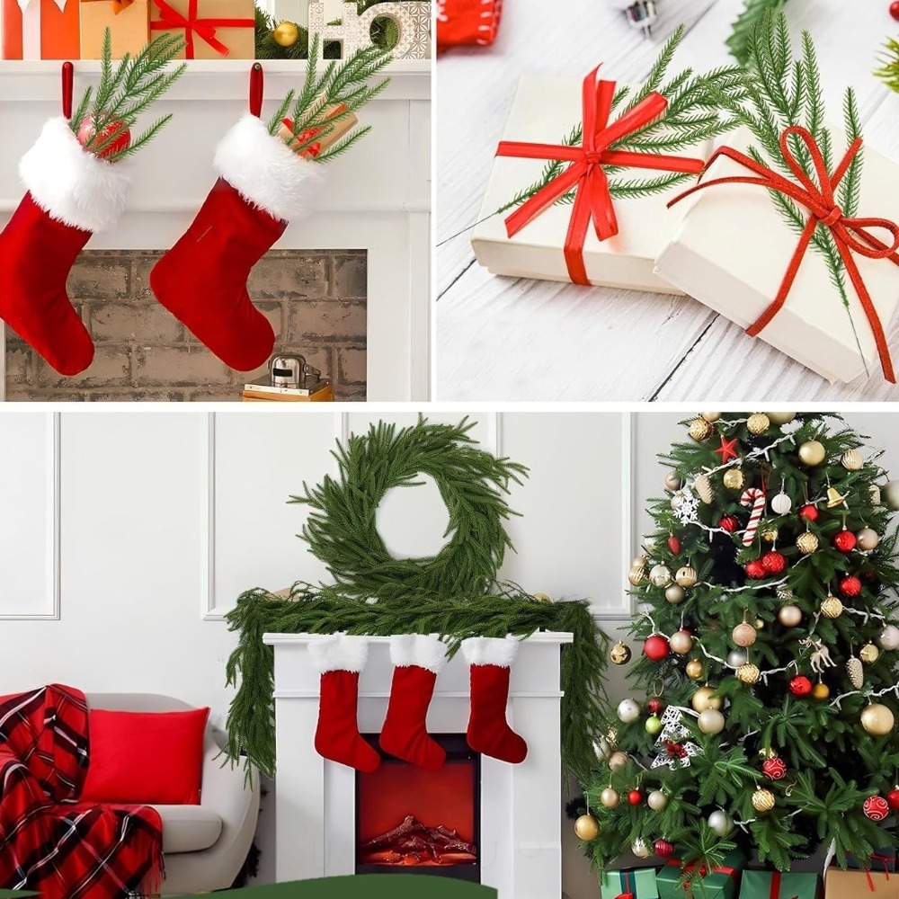 10PCS Christmas Artificial Nor - Christmas Wreath Fake ulasan dan harga