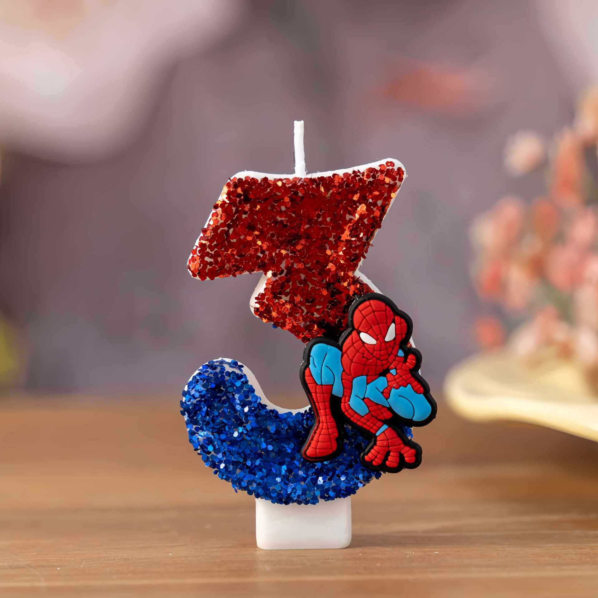 0-9 Superhero SpiderMan Fun Fi - Holiday Candle Set ulasan dan harga