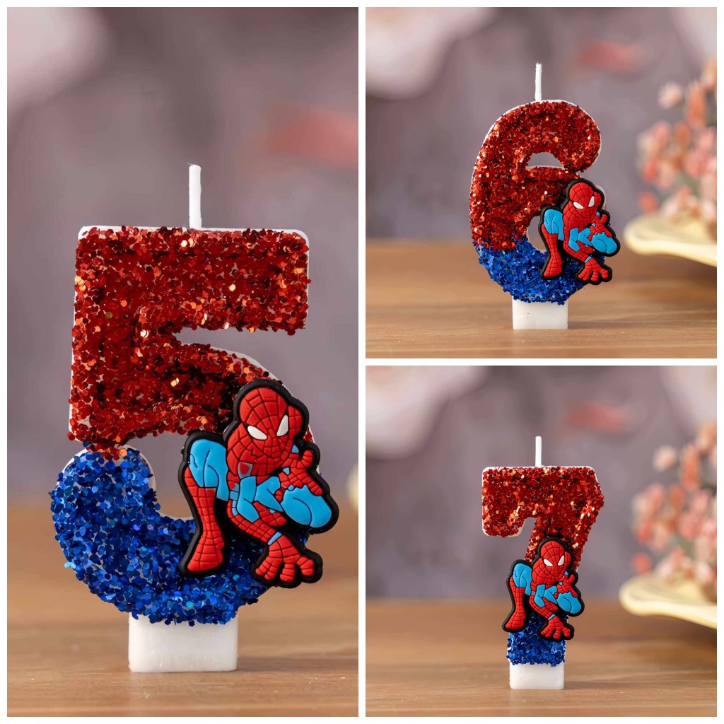0-9 Superhero SpiderMan Fun Fi - Holiday Candle Set ulasan dan harga