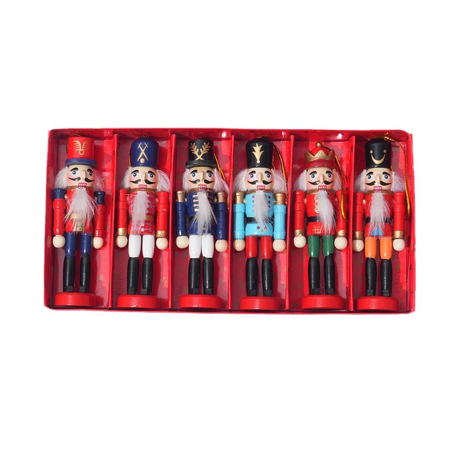 6pcs Christmas Nutcracker Wood - Nutcracker Figurine ulasan dan harga