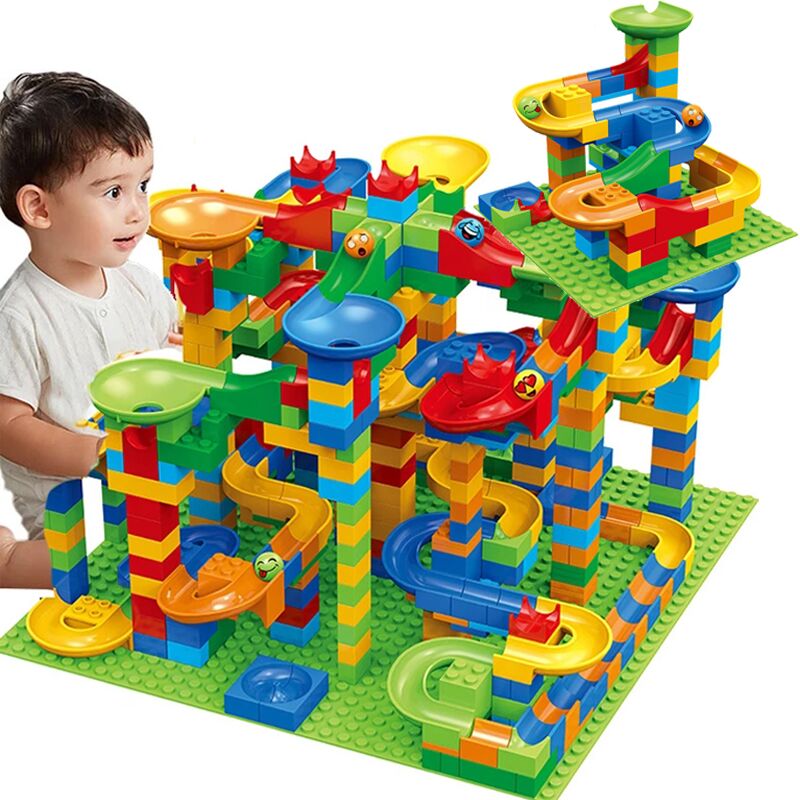 84-504PCS Marble Race Run Bloc - Lego Set Creator ulasan dan harga