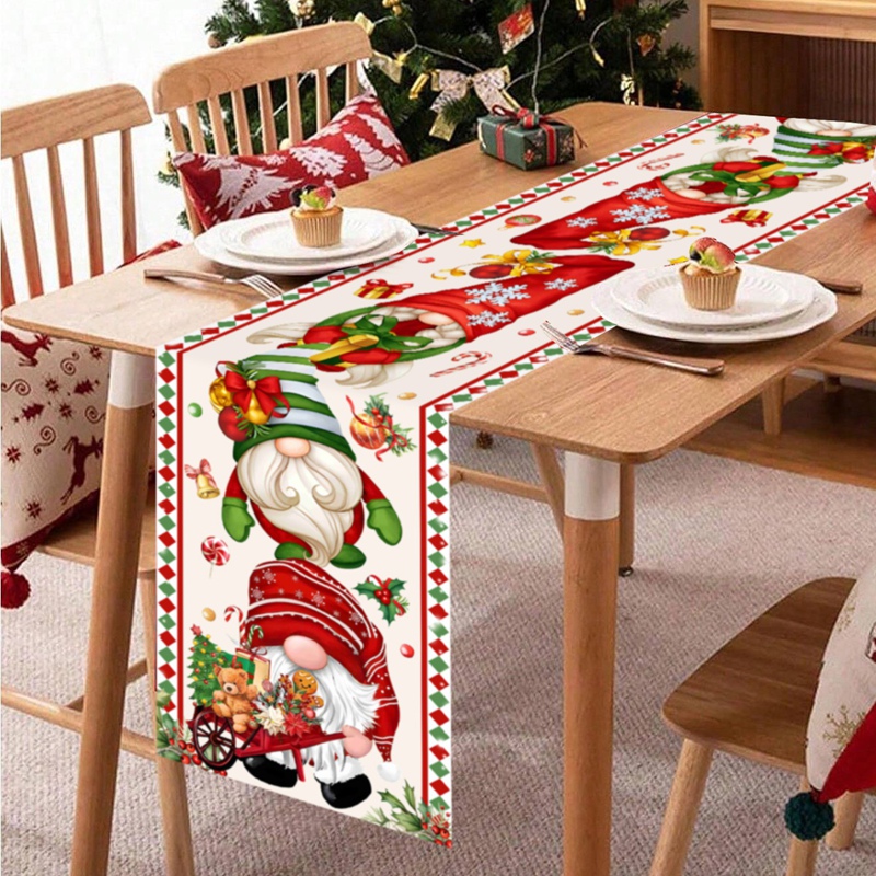 Christmas Table Runner Faceles - Christmas Table Runner ulasan dan harga