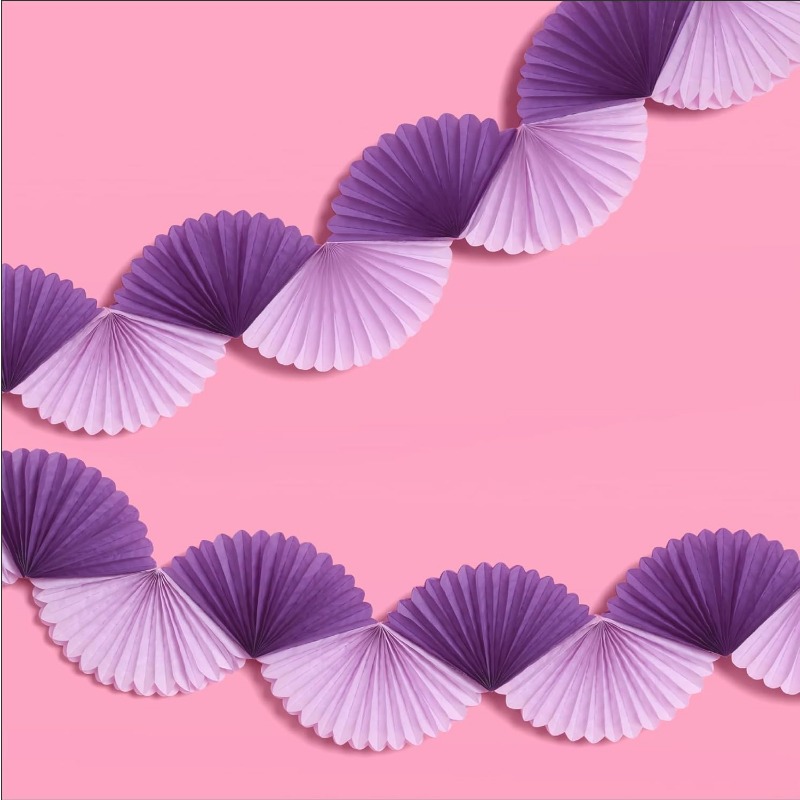 Purple Silver Party Paper 3D F - Tinsel Garland Decoration ulasan dan harga