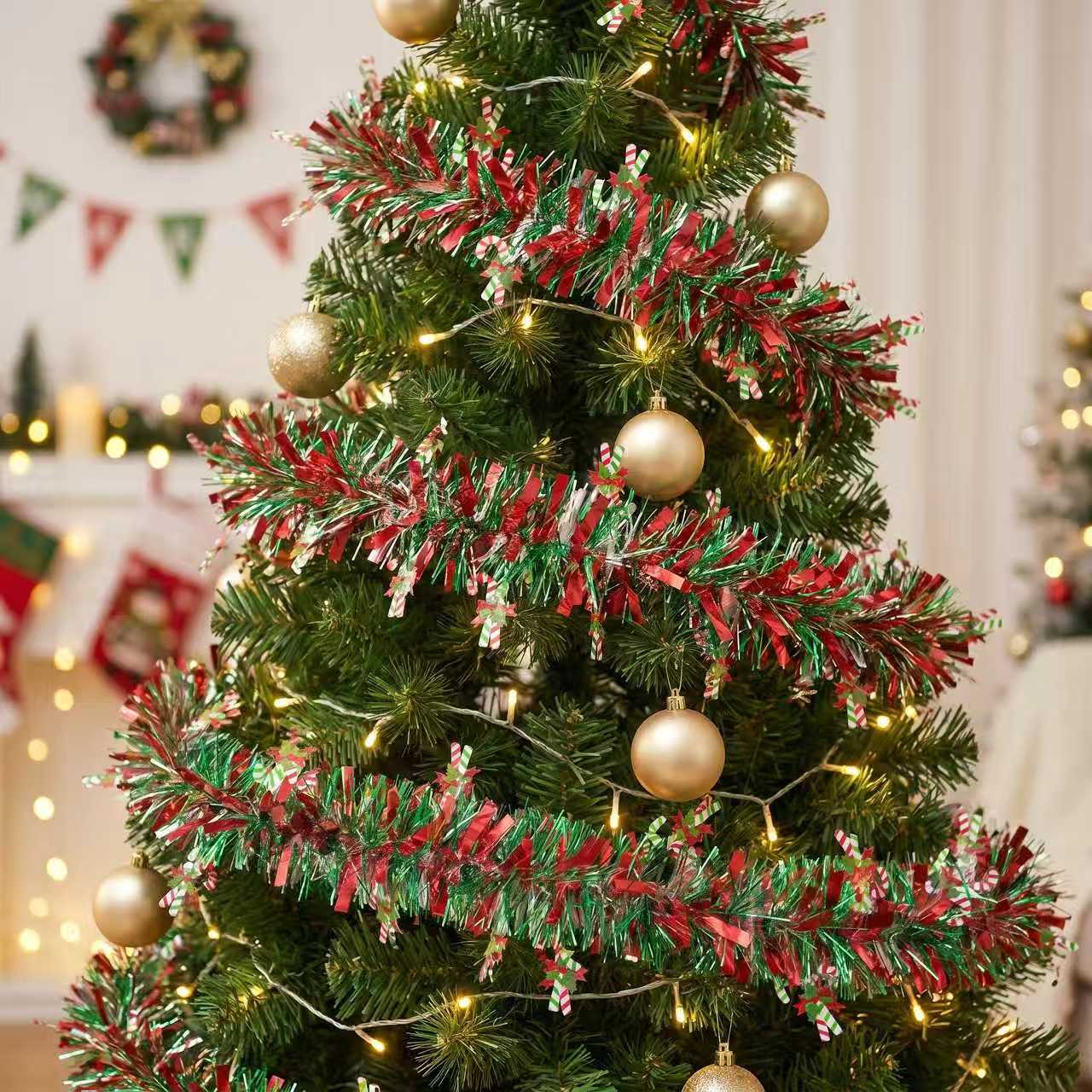 Metallic Tinsel Garland Glitte - Tinsel Garland Decoration ulasan dan harga