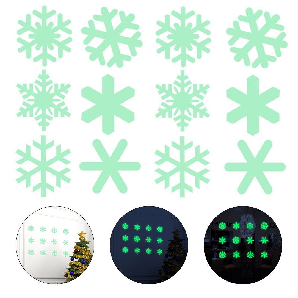 1Set Luminous Christmas Snowfl - Snowflake Window Decal ulasan dan harga