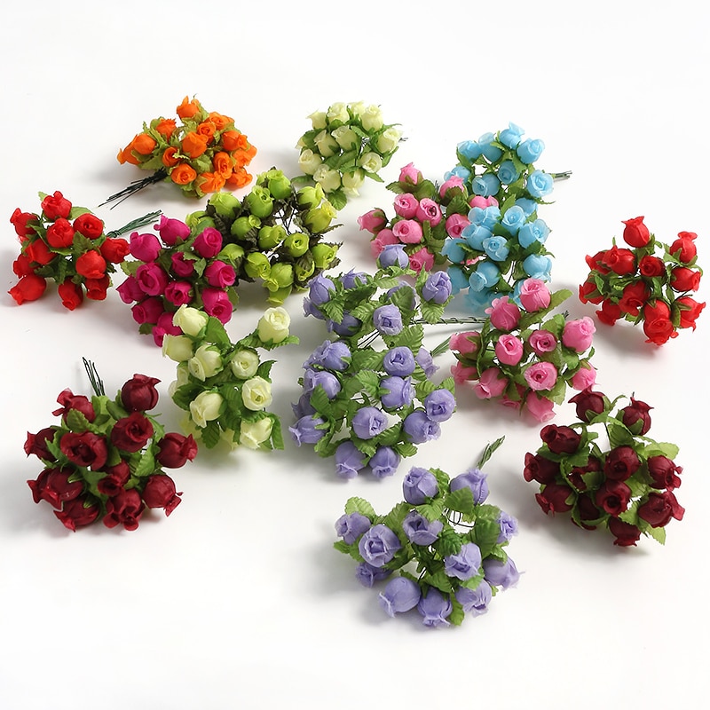 12/36/72/144PCS Rose Artificia - Christmas Wreath Fake ulasan dan harga