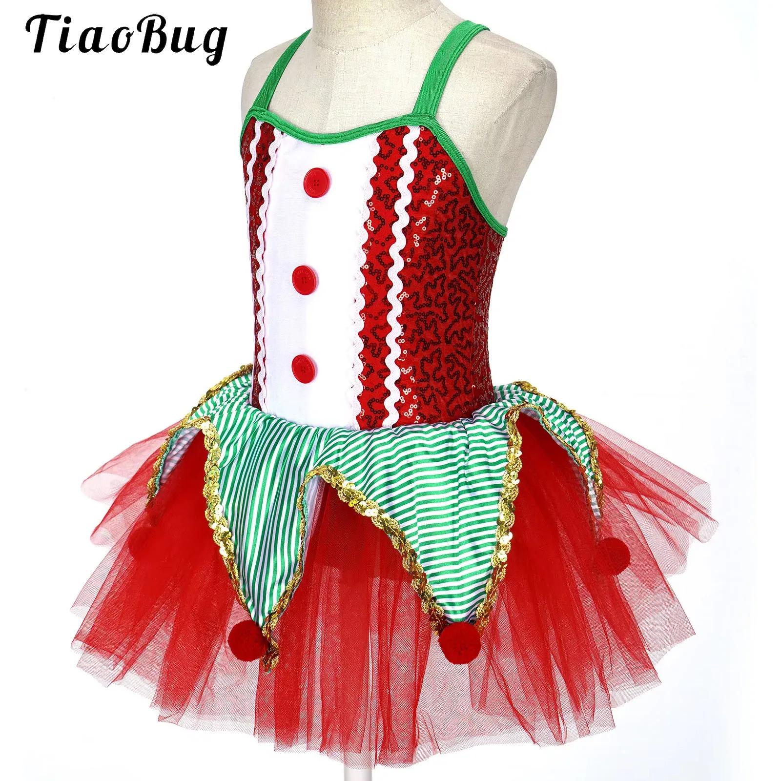 Kids Girls Sleeveless Sequins  - Elf Costume Christmas ulasan dan harga